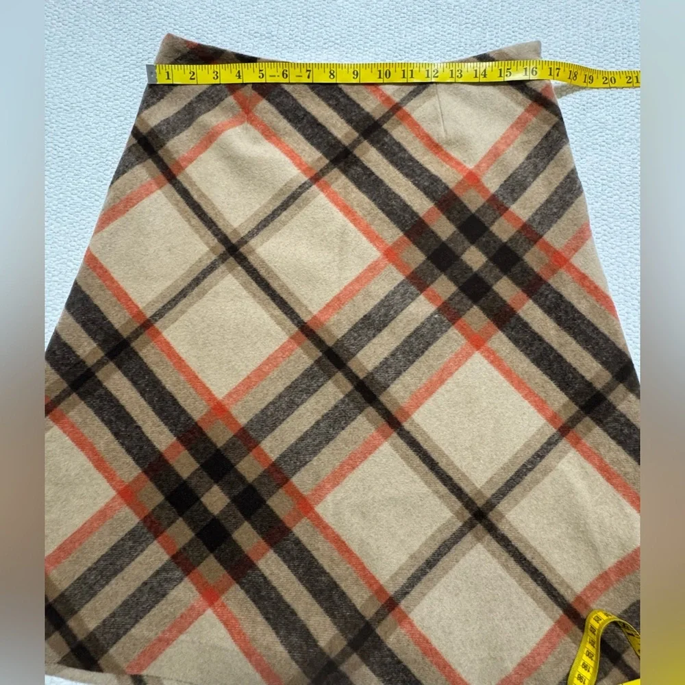 Chadwicks of Boston Size 8 Wool Blend Plaid Lined A-Line Skirt - Picture 8 of 11